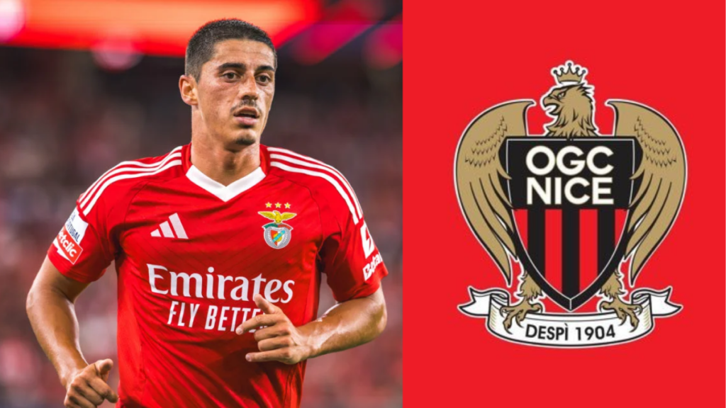 OGC Nice Tiago Gouveia mercato, prêt Benfica ailier.