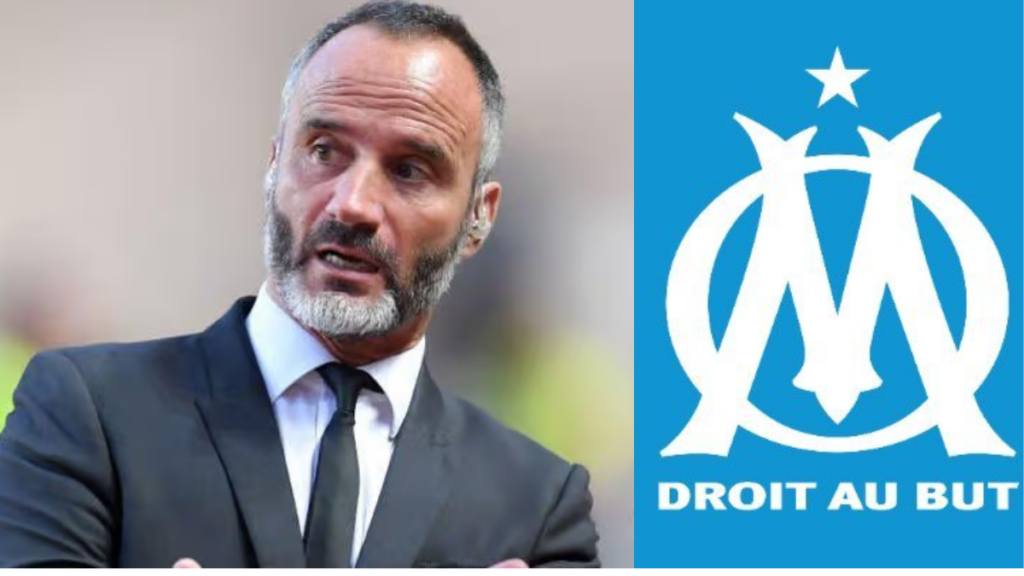 Éric Di Meco au micro de RMC, critiquant le mercato OM 2025 face aux supporters.
