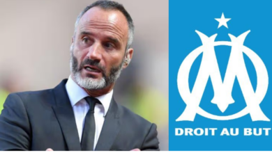 Éric Di Meco au micro de RMC, critiquant le mercato OM 2025 face aux supporters.